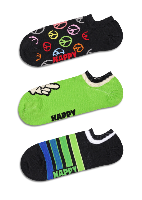 happy socks 3-Pack Peace Sign No Show Socks