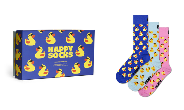 Happy Socks 3-Pack Rubber Duck Socks Gift Set