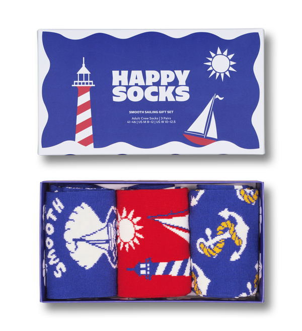 happy socks 3-Pack Smooth Sailing Socks Gift Set