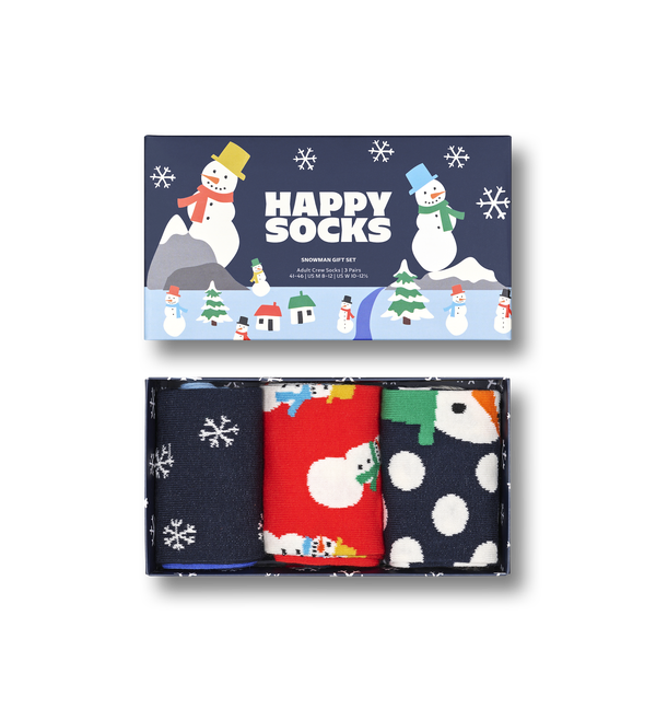 happy socks 3-Pack Snowman Socks Gift Set