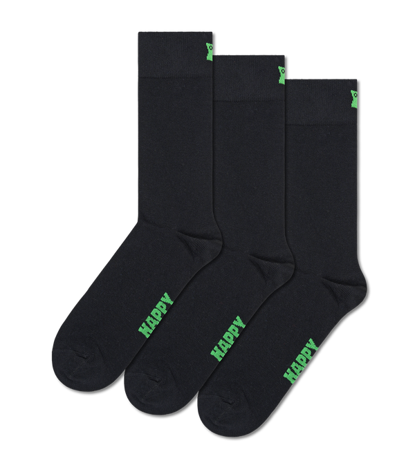 happy socks 3-Pack Solid Socks