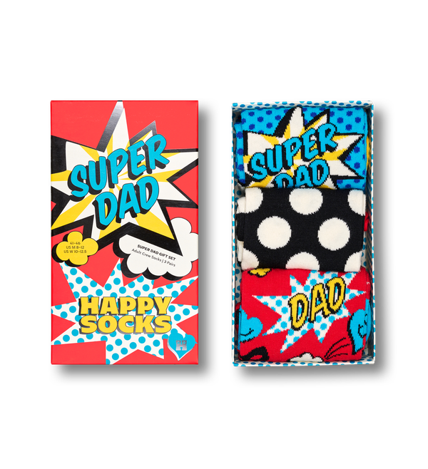 happy socks 3-Pack Super Dad Socks Gift Set