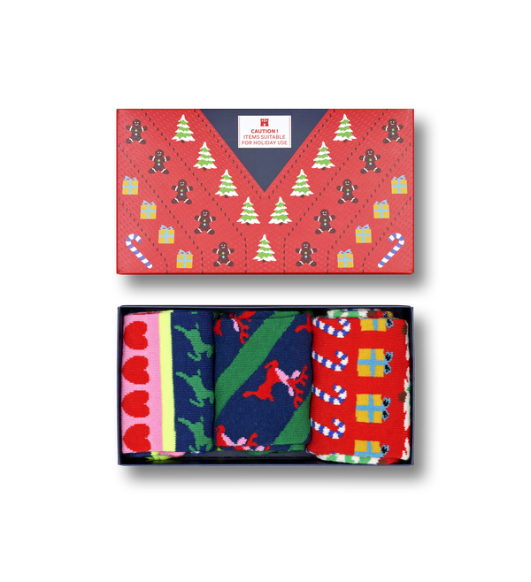 happy socks 3-Pack X-Mas Sweater Socks Gift Set