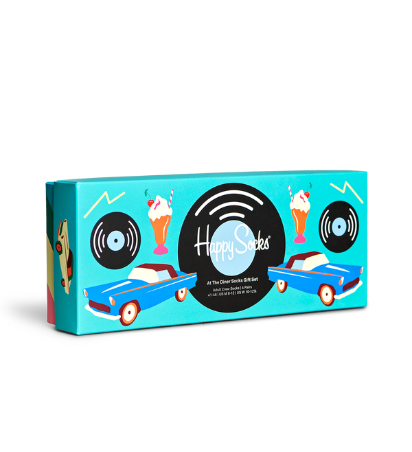 Happy Socks 4-Pack At The Diner Socks Gift Set