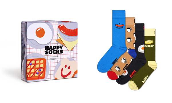 Happy Socks 4-Pack Breakfast Socks Gift Set