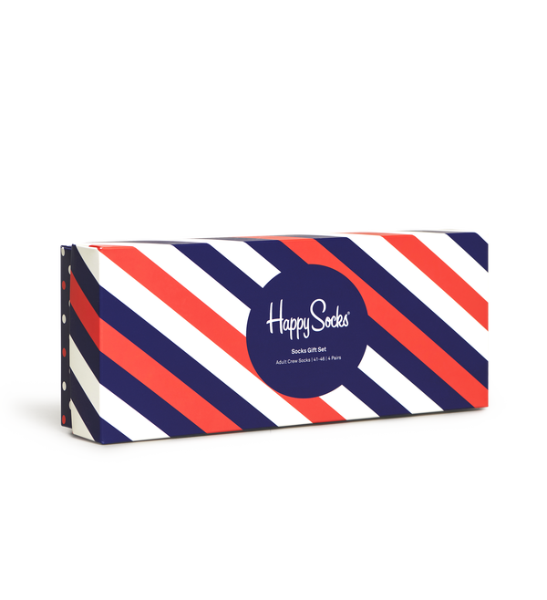 Happy Socks 4-Pack Classic Navy Socks Gift Set