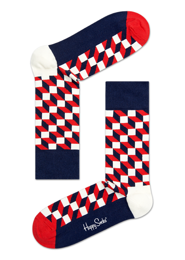 Happy Socks 4-Pack Classic Navy Socks Gift Set