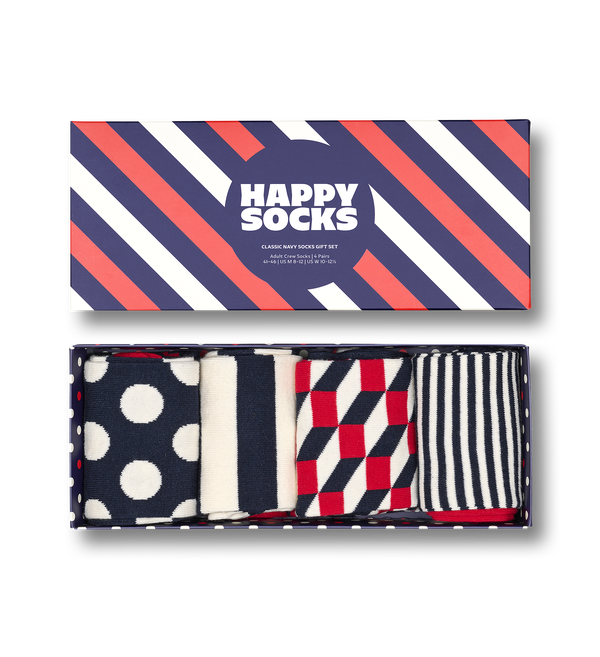 happy socks 4-Pack Classic Navy Socks Gift Set