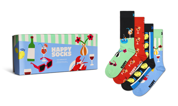 Happy Socks 4-Pack Fancy Dinner Socks Gift Set