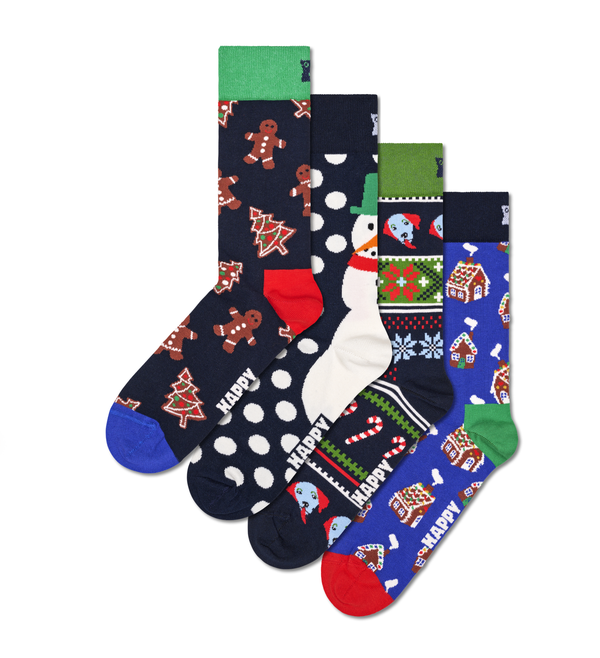 Happy Socks 4-Pack Gingerbread Socks Gift Set