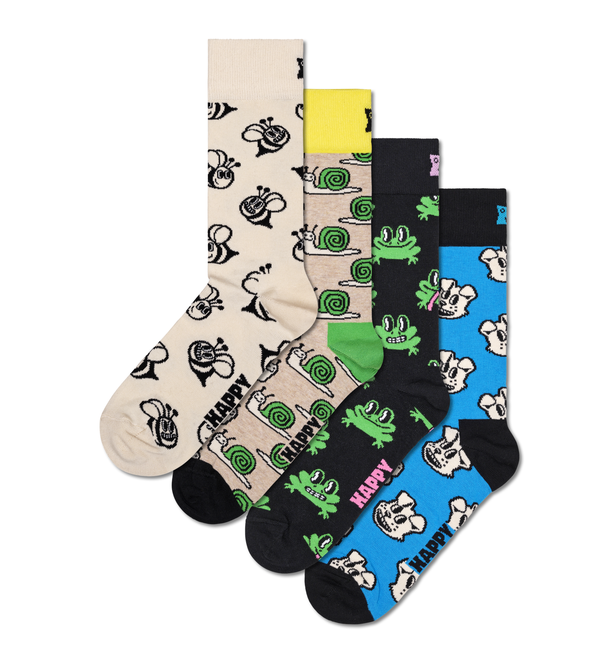 Happy Socks 4-Pack Happy Animals Socks Gift Set