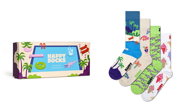 Happy Socks 4-Pack Pool Party Sock Gift Sest