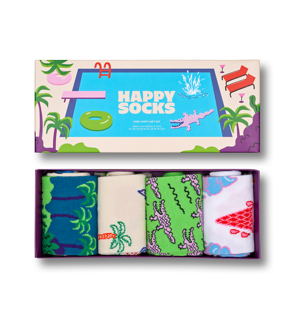happy socks 4-Pack Pool Party Sock Gift Sest