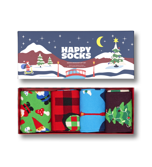 happy socks 4-Pack Santa's Workshop Socks Gift Set