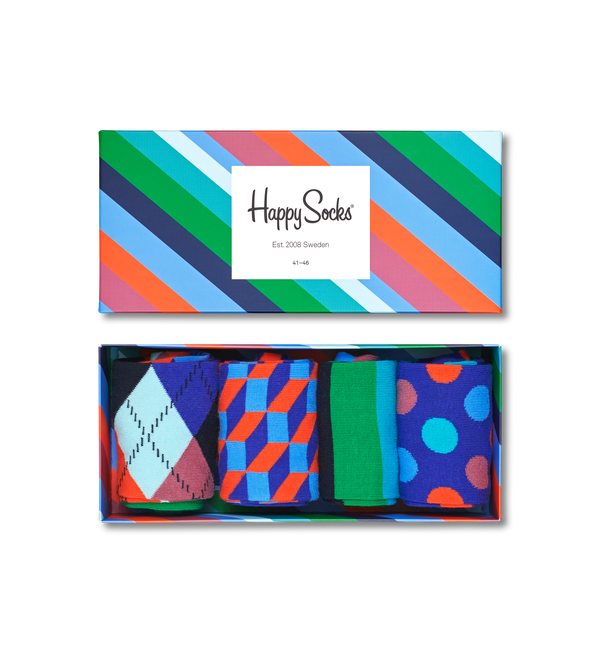 Happy Socks 4-Pack Stripe Socks Gift Set
