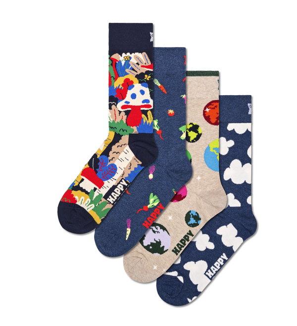 Happy Socks 4-Pack Wild And Free Socks Gift Set