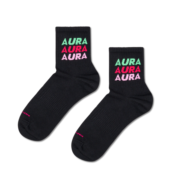 happy socks Aura 1/2 Crew Sneaker Sock