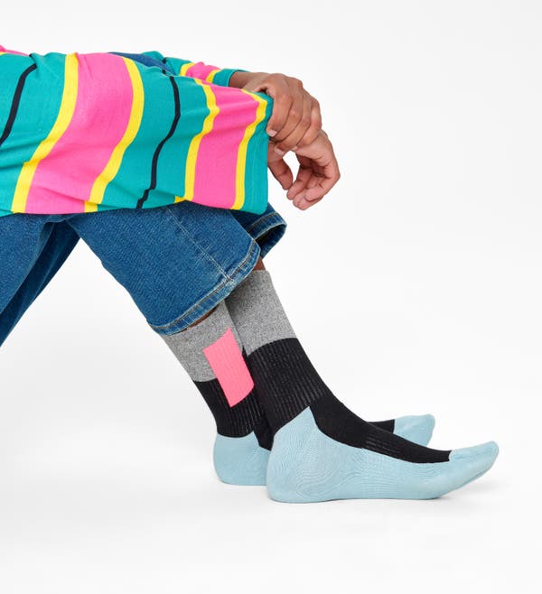 Happy Socks Blocked 3/4 Crew Sock