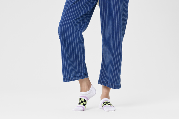 Happy Socks Checked Stripe No Show Sock