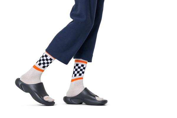 Happy Socks Checked Stripe Sneaker Sock