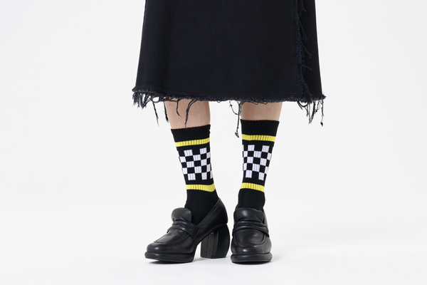 Happy Socks Checked Stripe Sneaker Sock