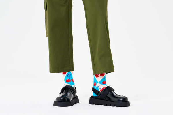 Happy Socks Cherry Argyle Sock