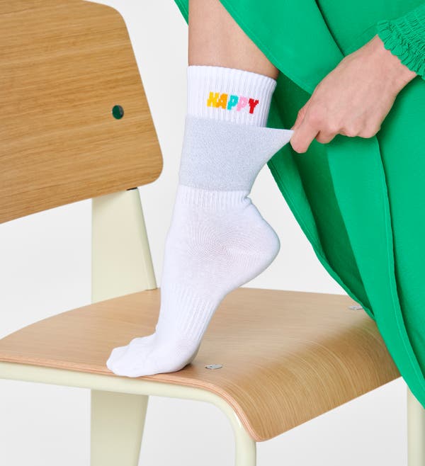 Happy Socks Cuff 3/4 Crew Sock