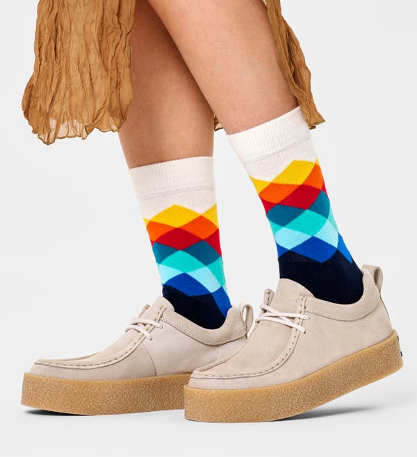 Happy Socks Faded Diamond Sock