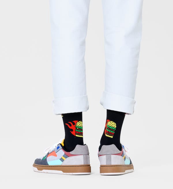 Happy Socks Flaming Burger Sock