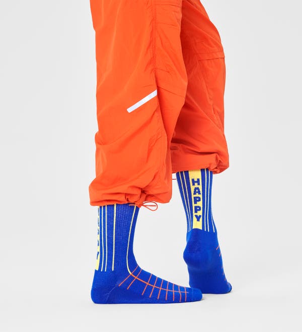 Happy Socks Grid Stripe Crew Sock