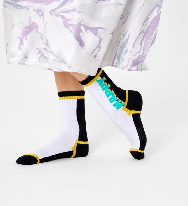 Happy Socks Happy Text 3/4 Crew Sock