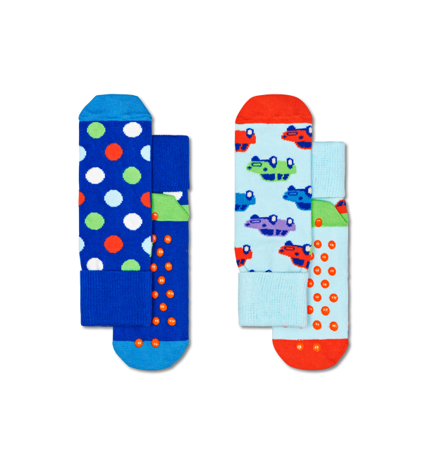 happy socks Kids 2-Pack Anti slip Car Sock