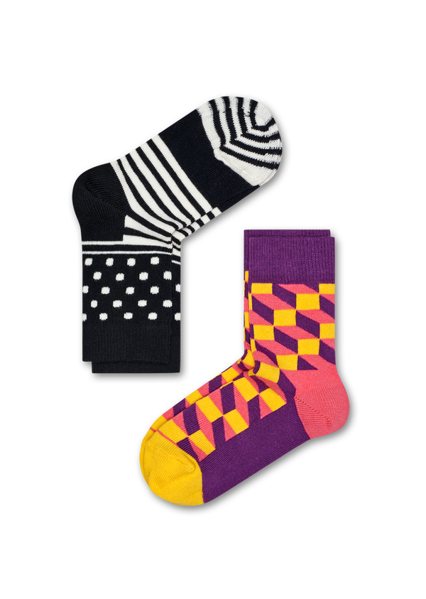 happy socks Kids 2-Pack Filled Optic Socks