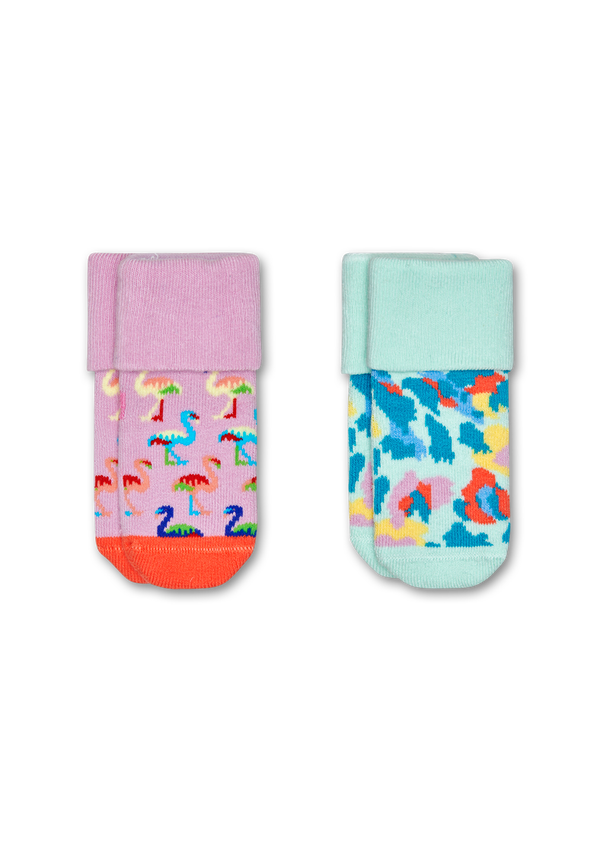 happy socks Kids 2-Pack Flamingo Terry Socks