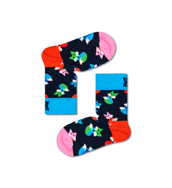 Happy Socks Kids 2-Pack Fox & Flower Socks