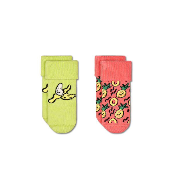 happy socks Kids 2-Pack Fruits Baby Terry Socks