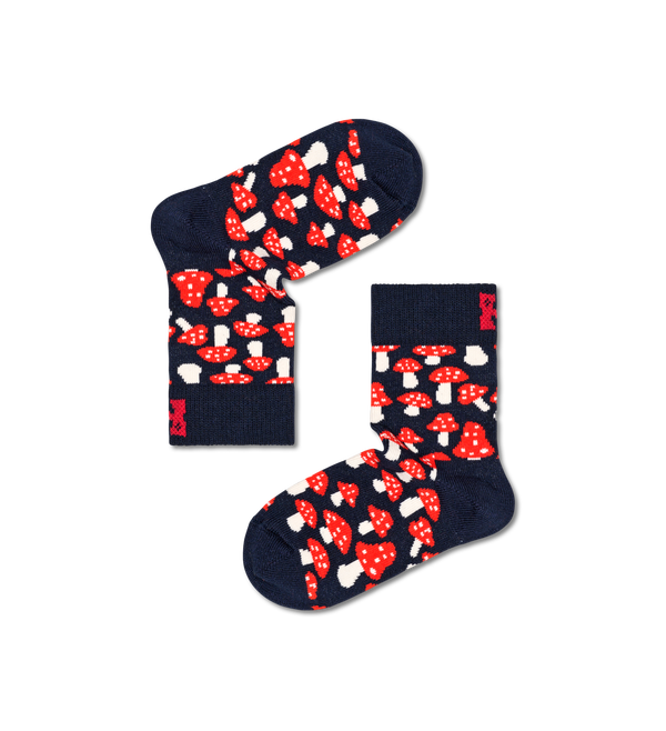 Happy Socks Kids 2-Pack Happy Mushroom Socks