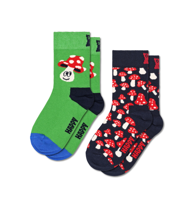 happy socks Kids 2-Pack Happy Mushroom Socks