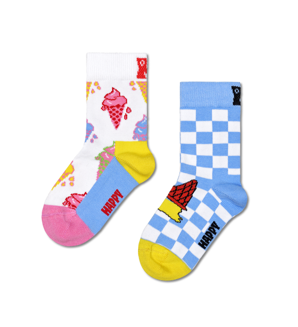 happy socks Kids 2-Pack Ice Cream Socks