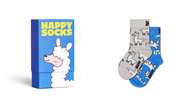 happy socks Kids 2-Pack Lama Socks Gift Set