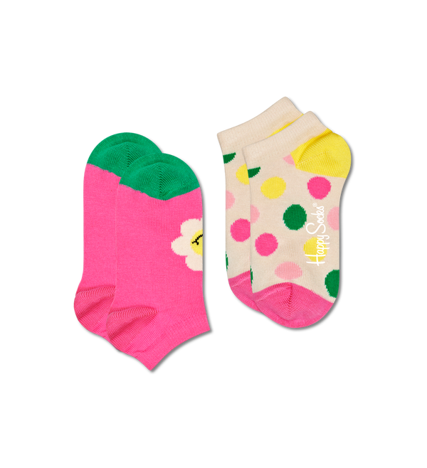 Happy Socks Kids 2-Pack Low Smiling Daisy Socks