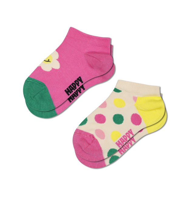 happy socks Kids 2-Pack Low Smiling Daisy Socks
