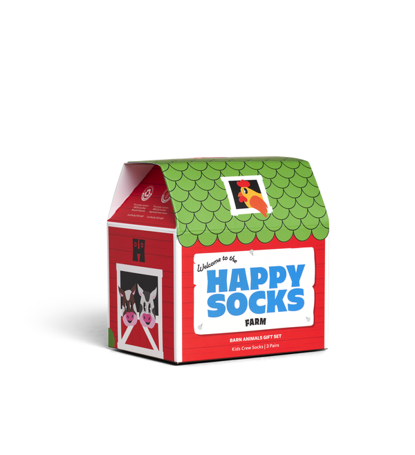 happy socks Kids 3-Pack Barn Animals Gift Set