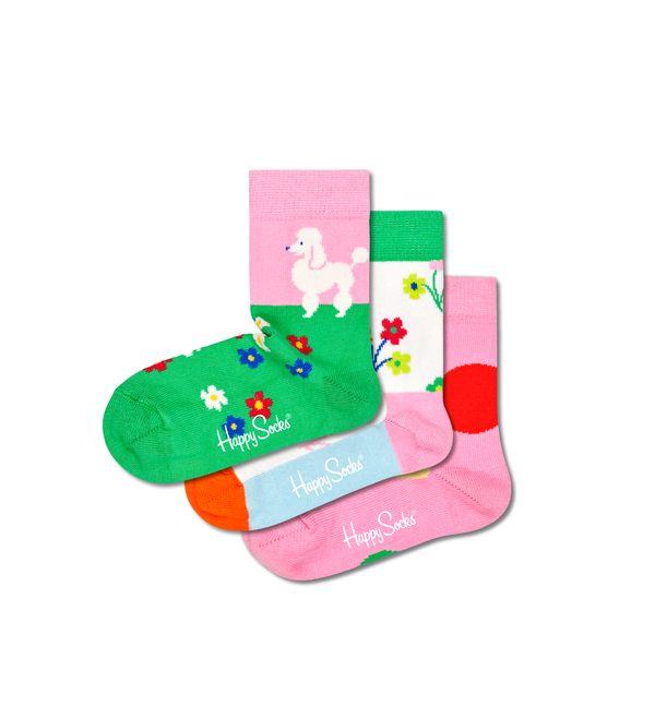 Happy Socks Kids 3-Pack Flower Socks Gift Set
