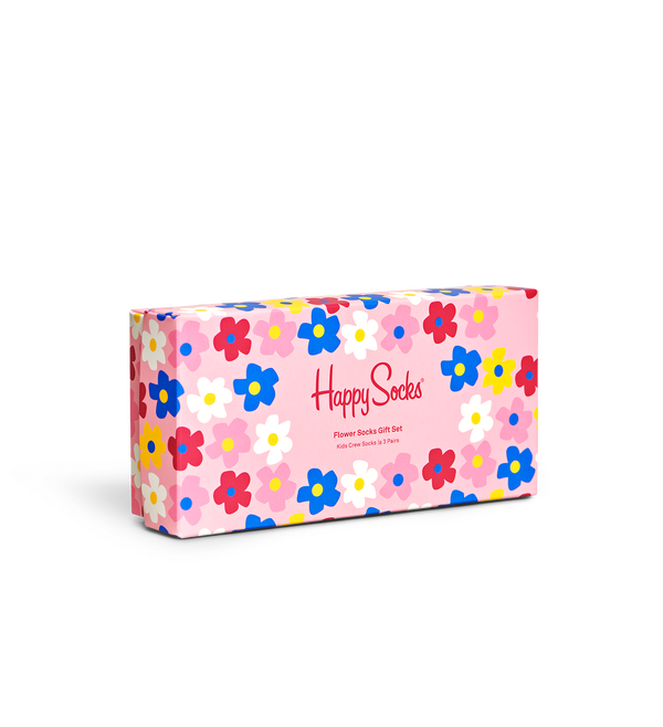 Happy Socks Kids 3-Pack Flower Socks Gift Set