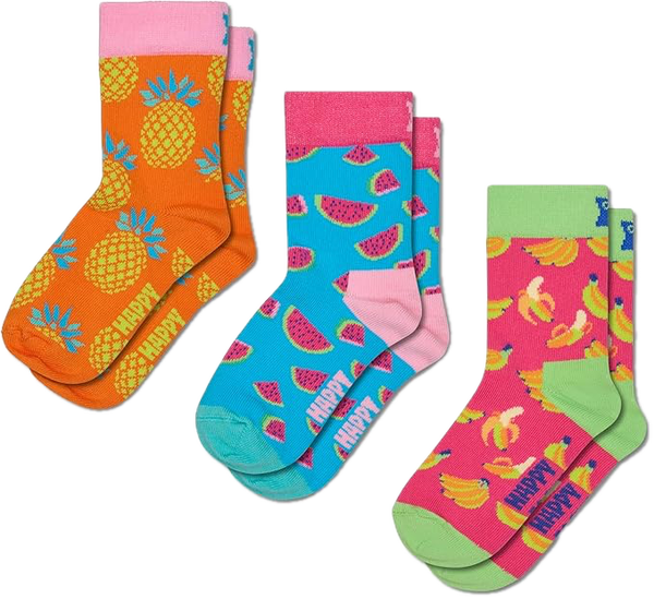 happy socks Kids 3-Pack Fruity Mix Socks
