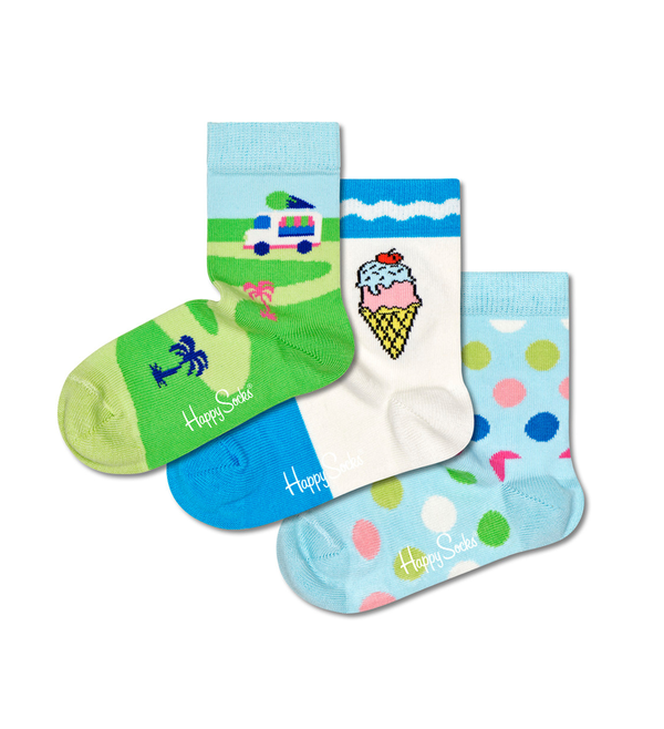 Happy Socks Kids 3-Pack Ice Cream Socks Gift Set