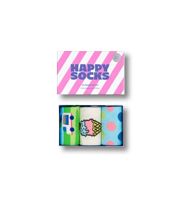 happy socks Kids 3-Pack Ice Cream Socks Gift Set
