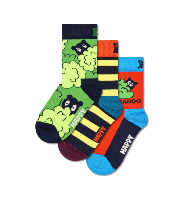 Happy Socks Kids 3-Pack Peek-A-Boo Socks Gift Set