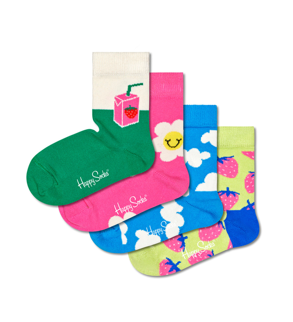 Happy Socks Kids 4-Pack Summertime Socks Gift Set